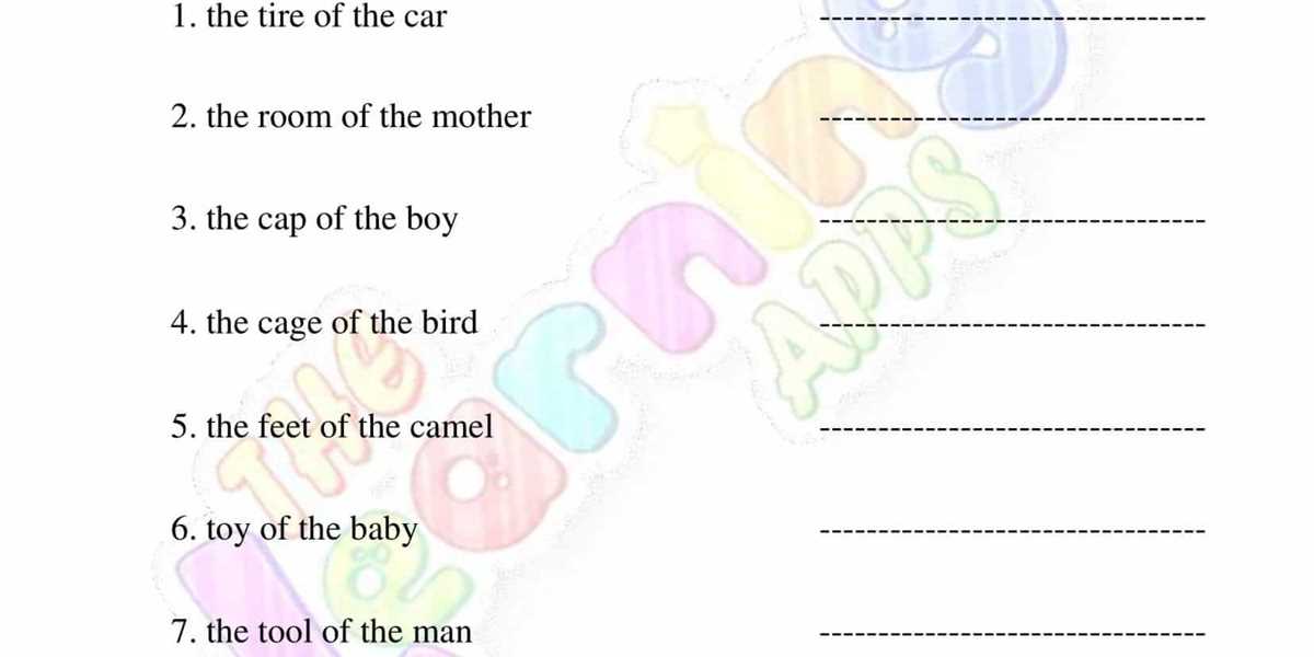 3rd grade possessive nouns worksheets