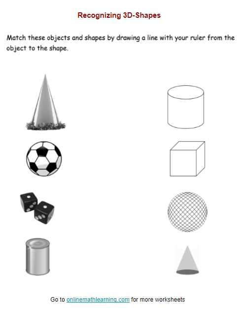 3d shape worksheets
