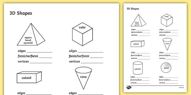 3d shapes cross sections worksheets