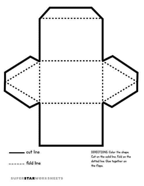 3d shapes cut out worksheets