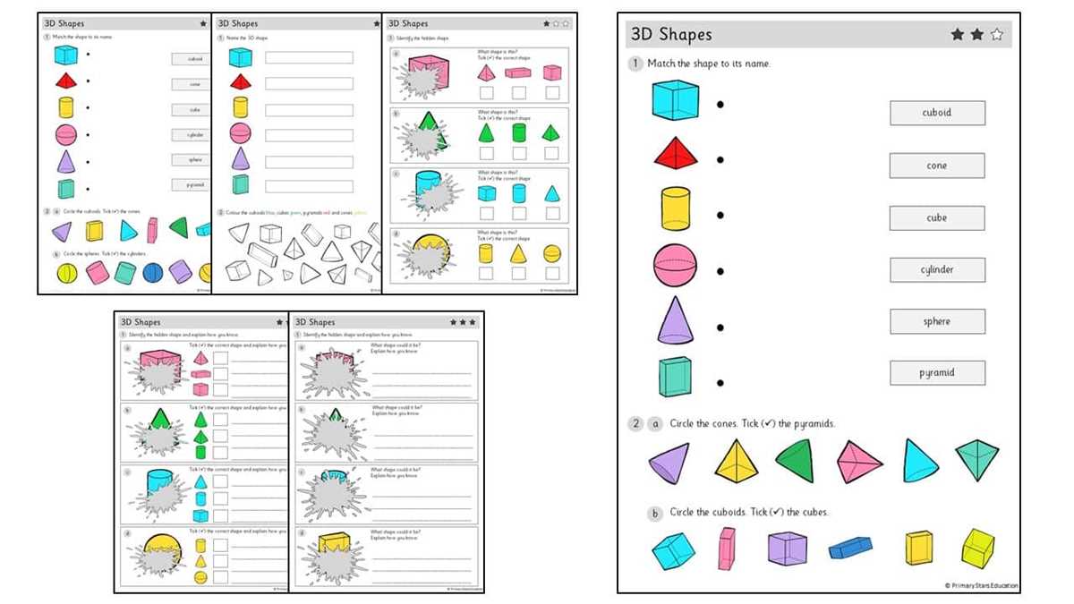 3d shapes ks2 worksheets