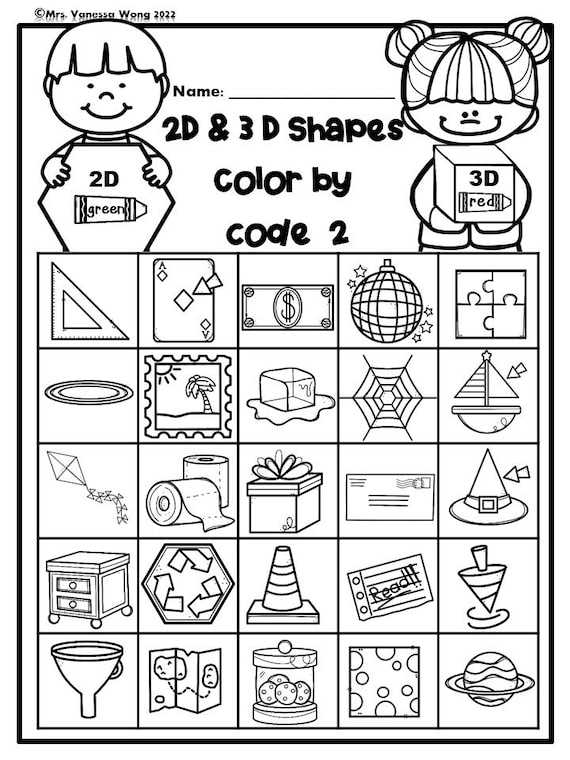 3d shapes worksheets