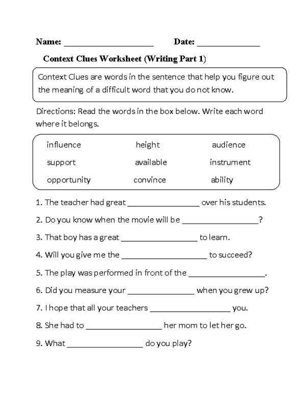 3rd grade english worksheets