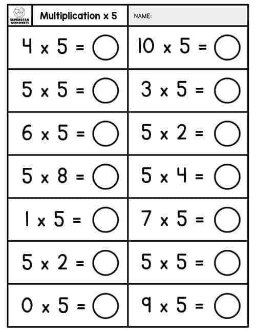 3rd grade math multiplication worksheets