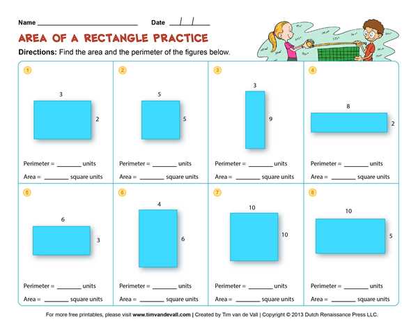 3rd grade perimeter and area worksheets