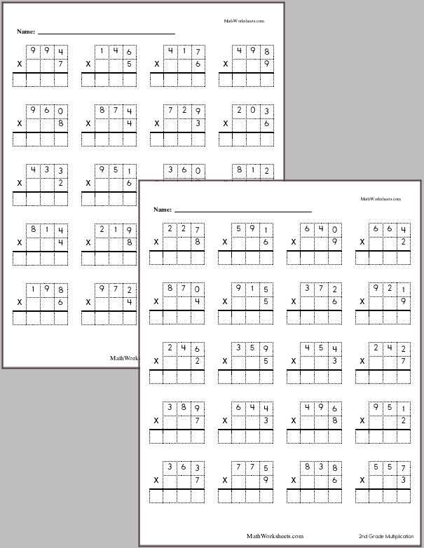 3s multiplication worksheets