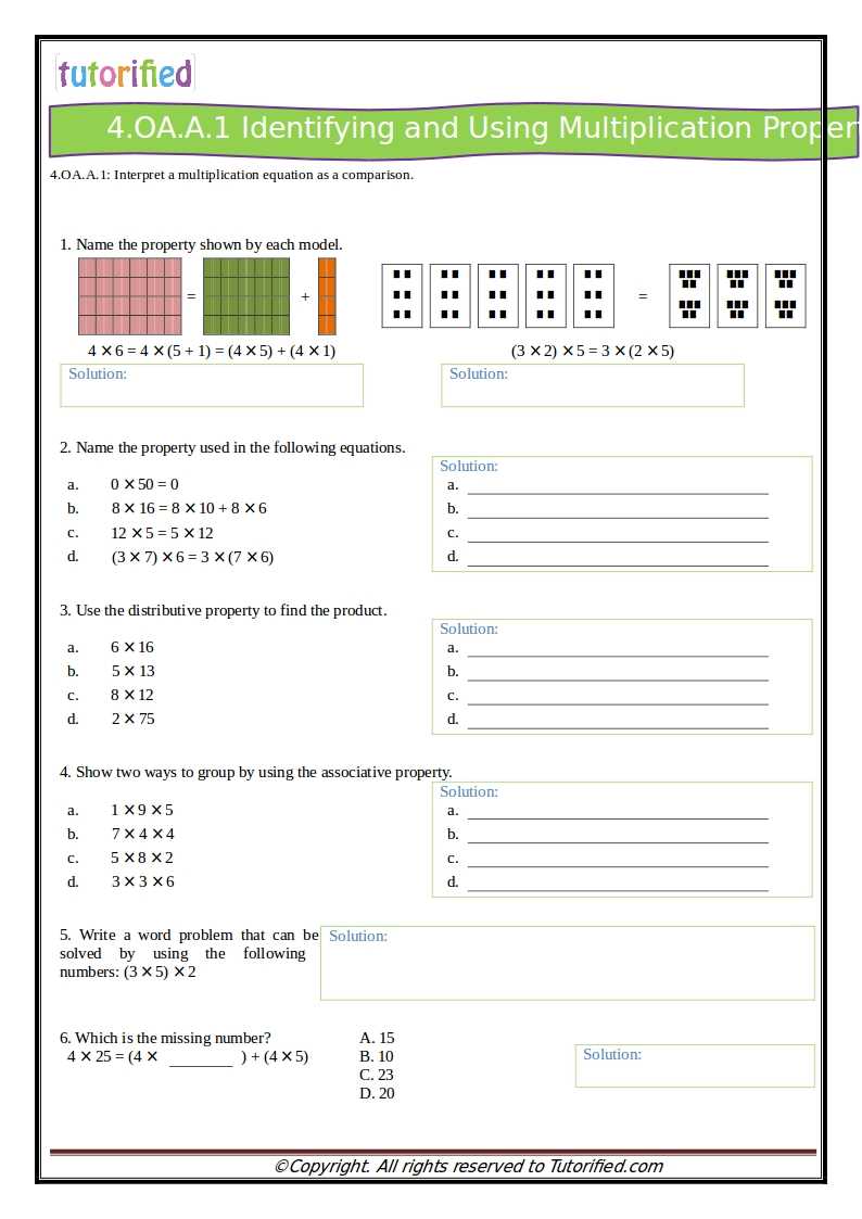 4 oa 1 worksheets