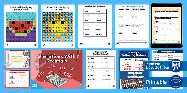 4 operations with decimals worksheets 4 operations with decimals worksheets