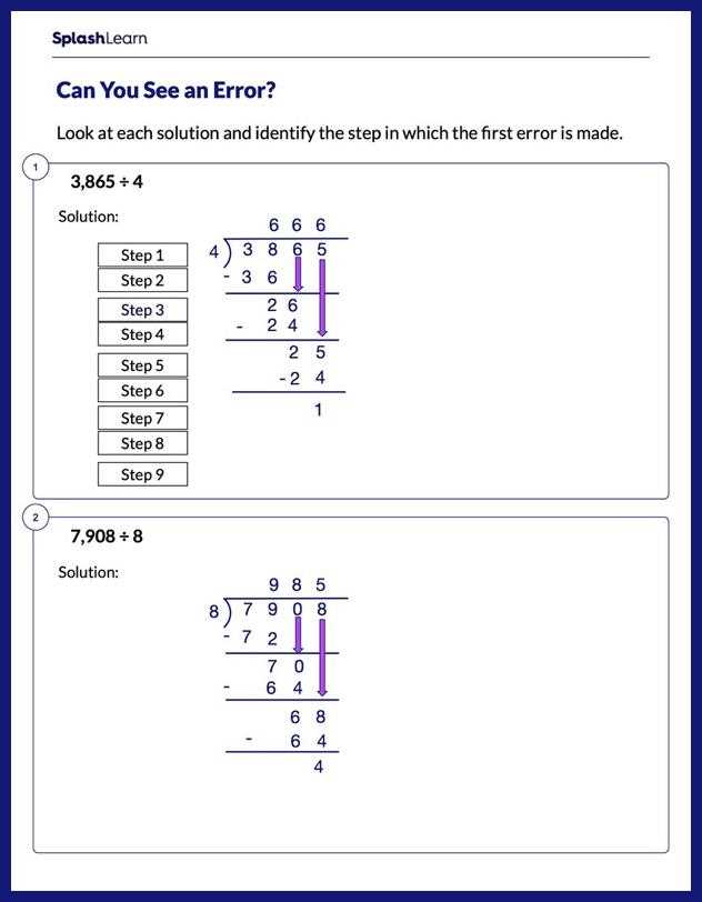 4 digit by 1 digit division worksheets no remainders
