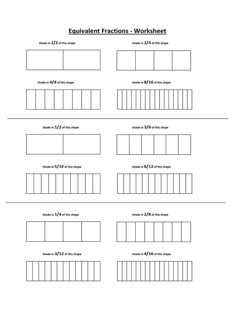 1/2 and 1/4 of shapes worksheet