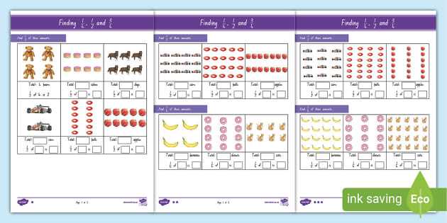 1/2 and 1/4 of shapes worksheet