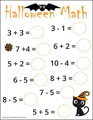 4th grade halloween math worksheets