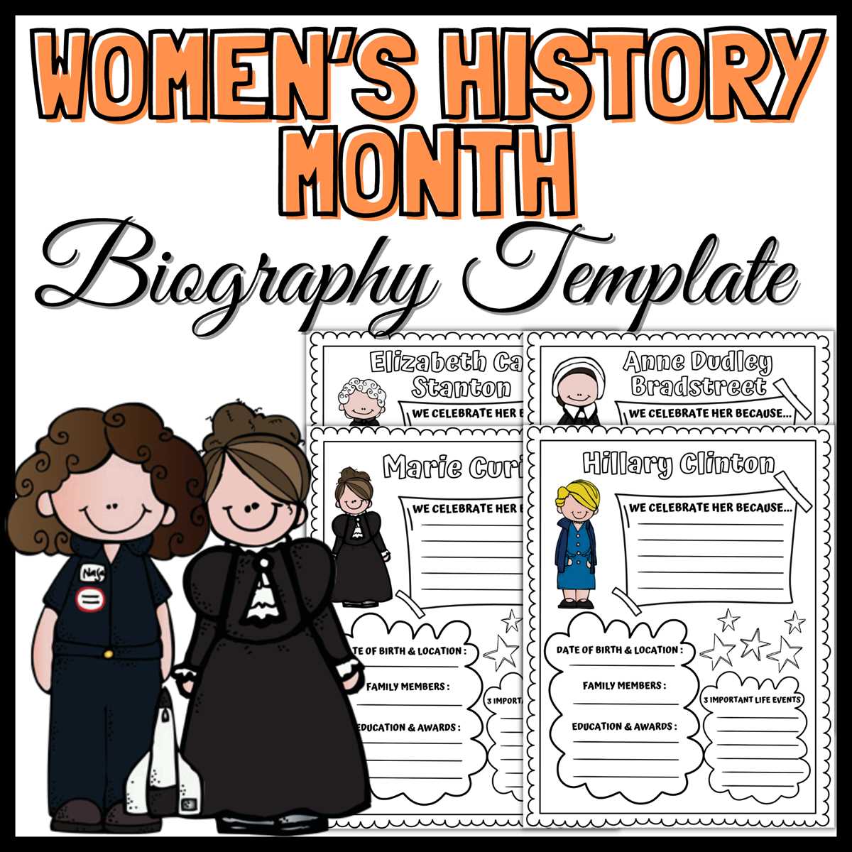 4th grade womens history month worksheets