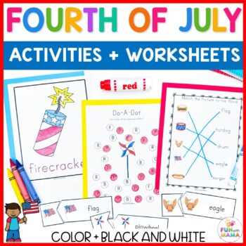 4th of july worksheets for preschool