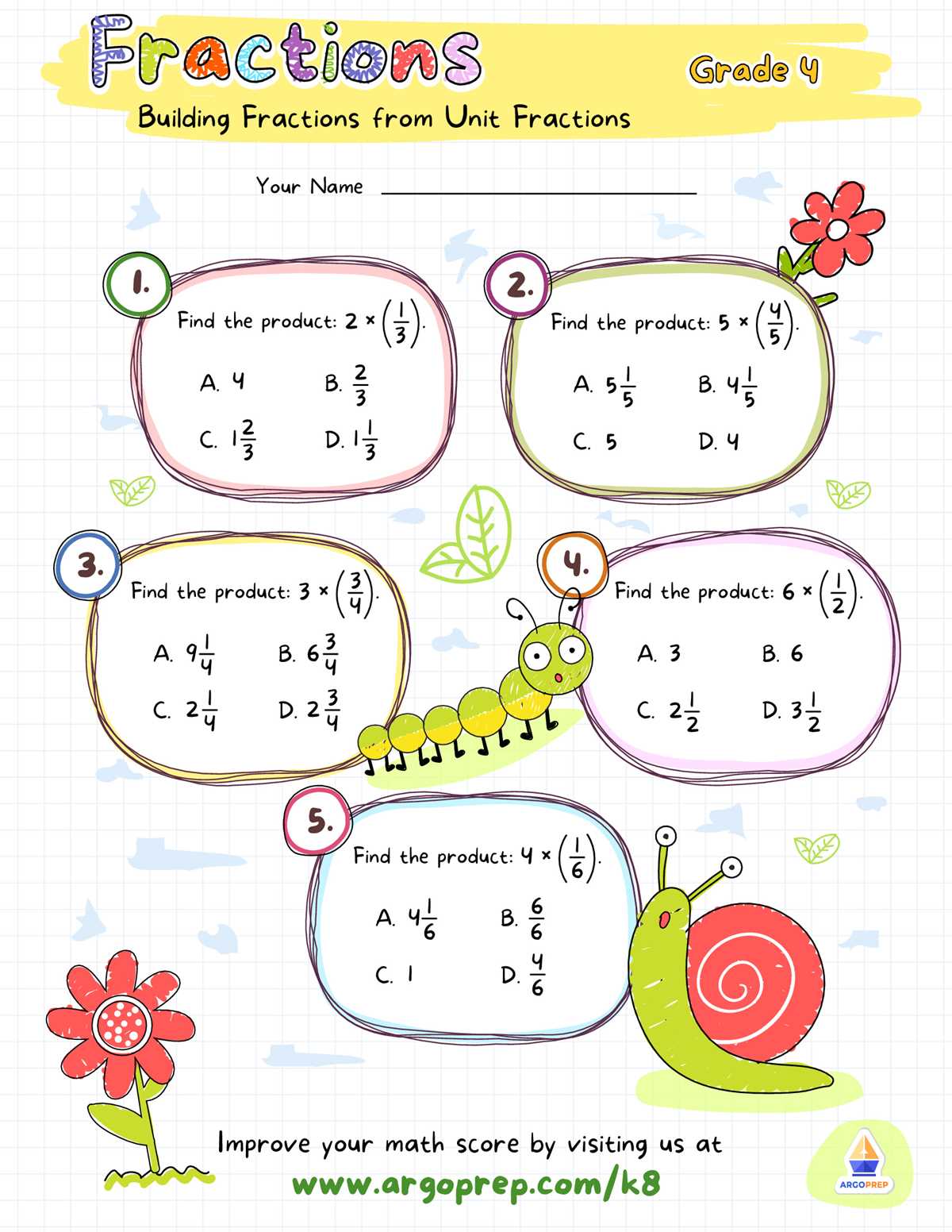 4th grade printable multiplication worksheets