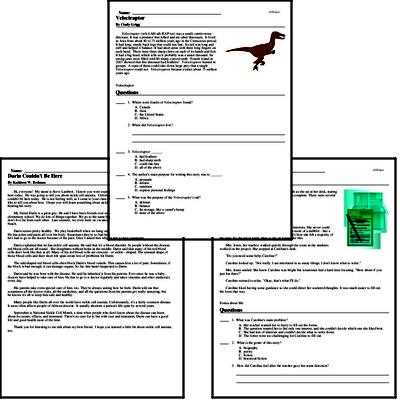 4th grade reading comprehension worksheets free