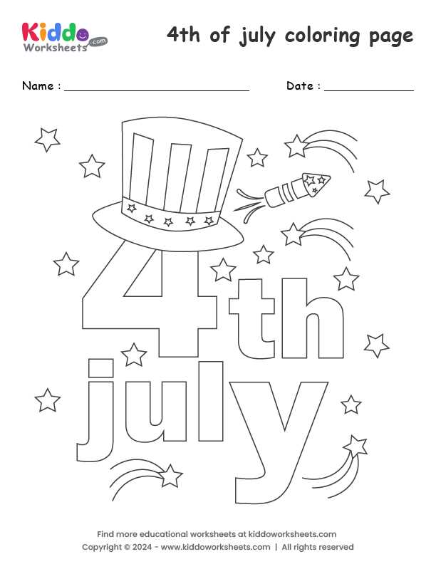 4th of july coloring worksheets