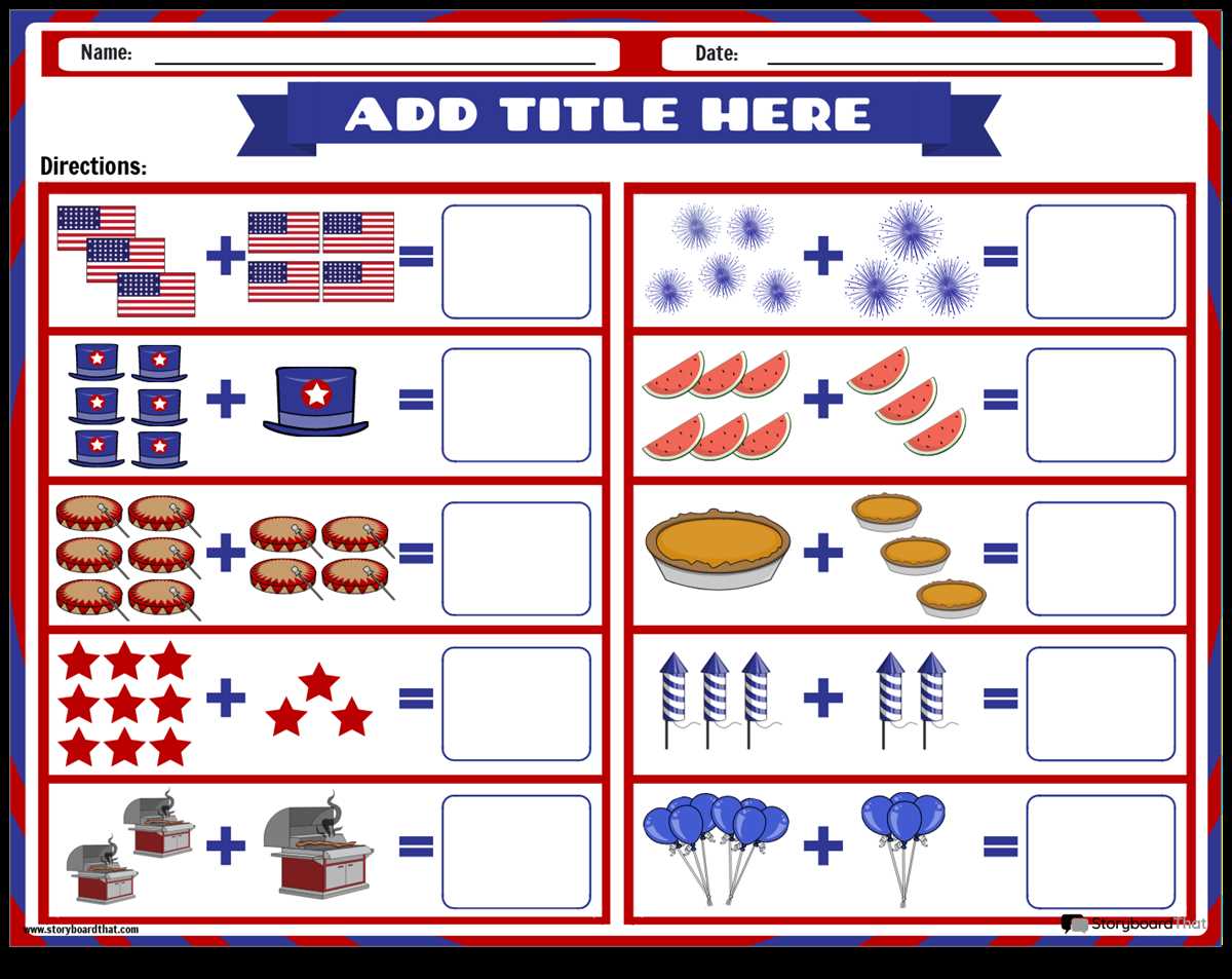 4th of july preschool worksheets