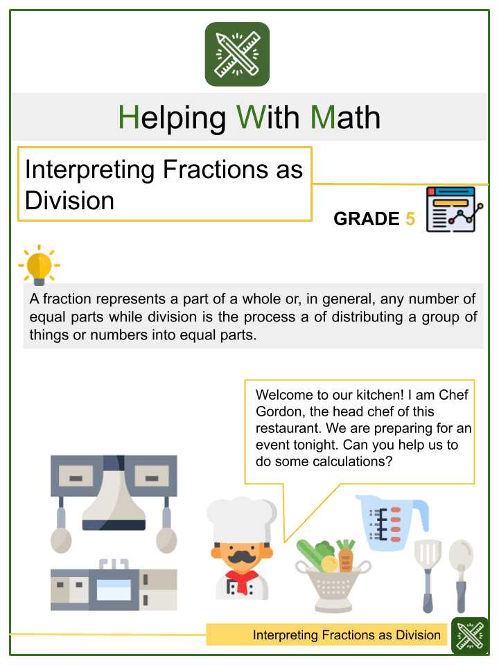 5 grade division worksheets