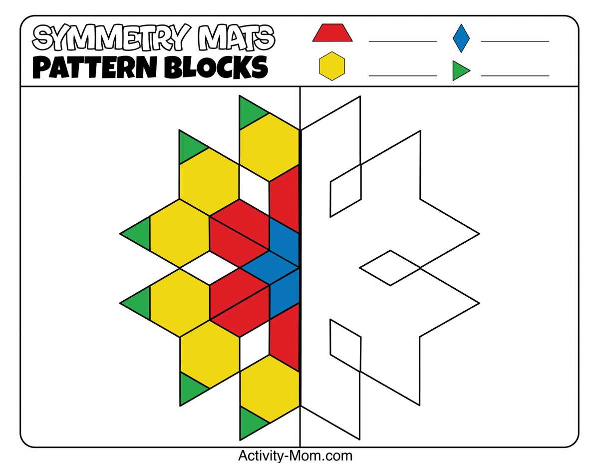 5 pattern blocks to make a rectangle worksheets
