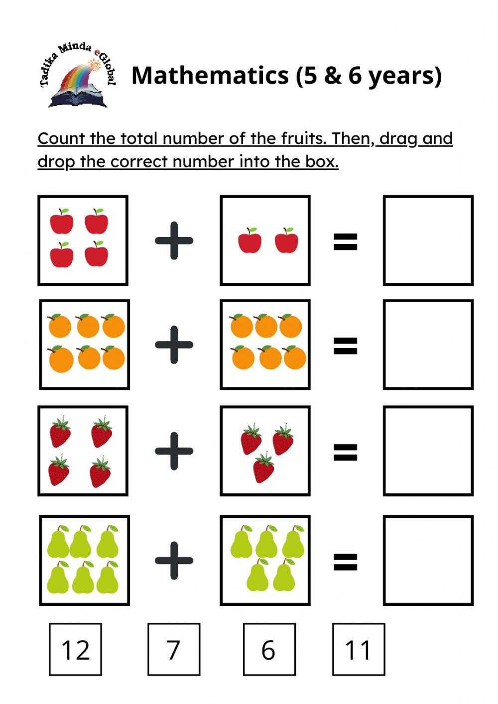 5 years worksheet