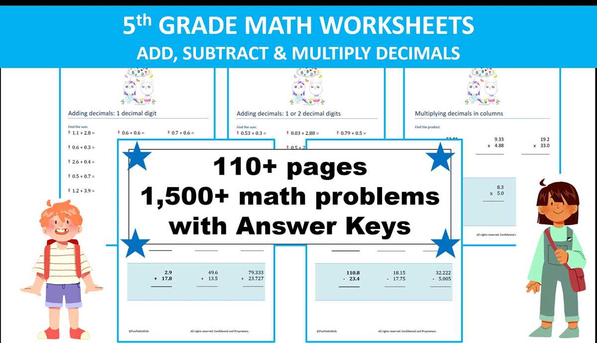 5th grade adding decimals worksheet