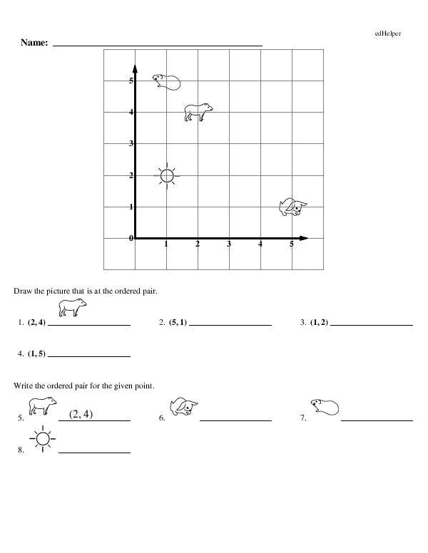 5th grade ordered pairs worksheet