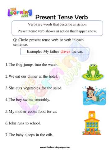 5th grade verb tense worksheets