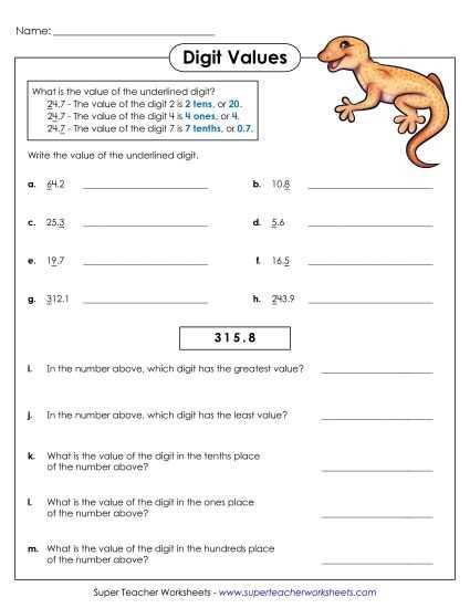 5th grade decimal place value worksheets 5th grade decimal place value worksheets
