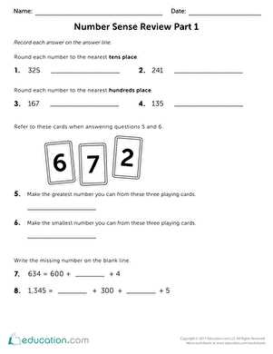 5th grade number sense worksheets 5th grade number sense worksheets