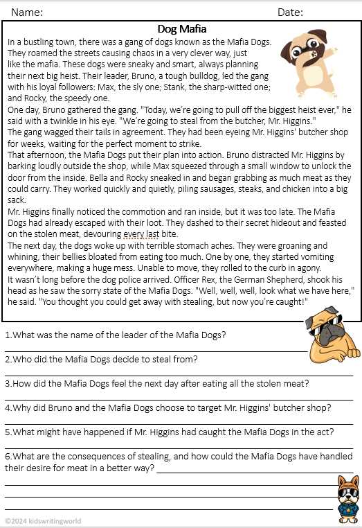 5th grade reading worksheets