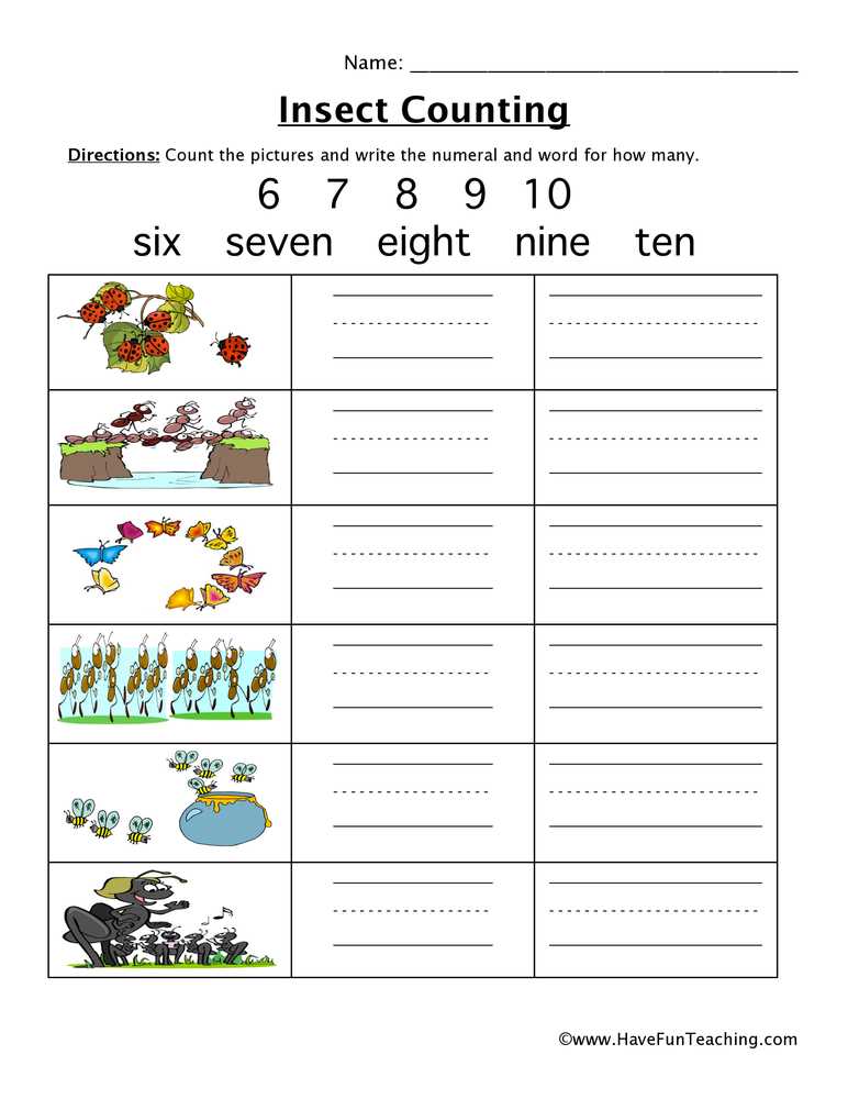 6 digit numbers in words worksheet