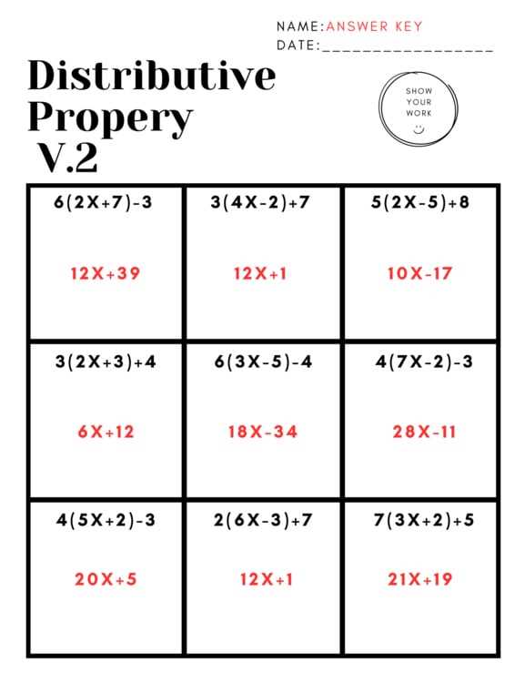 6th grade distributive property worksheet
