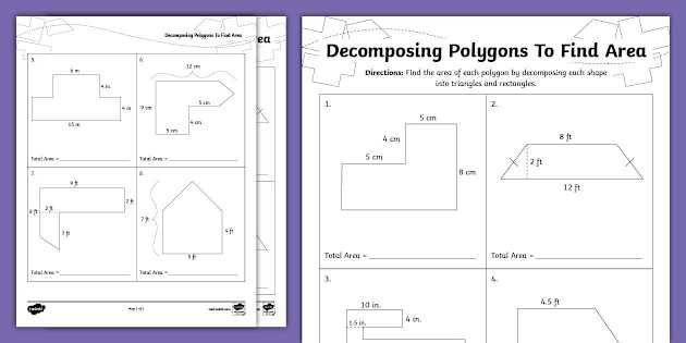 6th grade geometry worksheets
