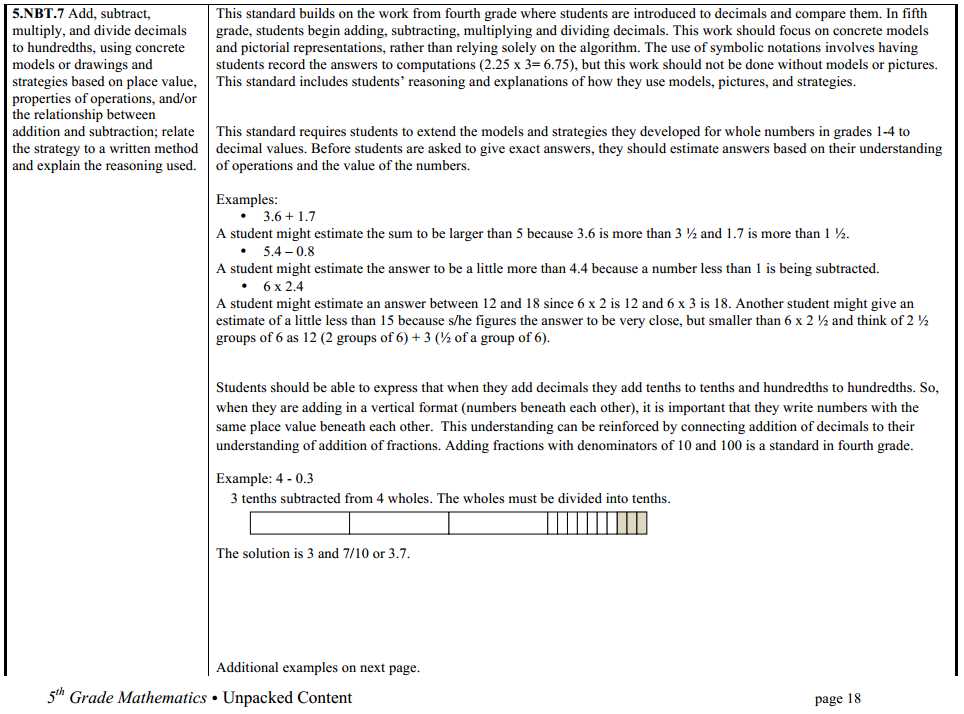 6th grade math standards nc worksheets
