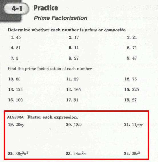 6th grade prime factorization worksheet