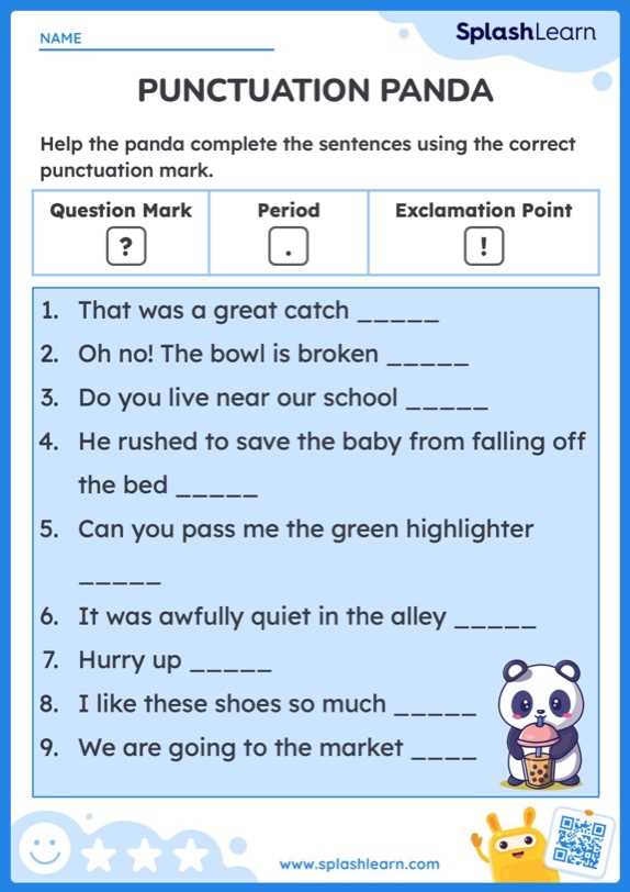 6th grade punctuation worksheets