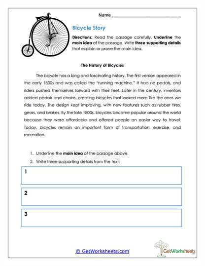 6th grade reading comprehension worksheet