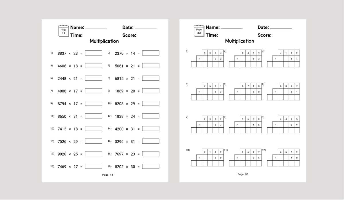 6th grade worksheets