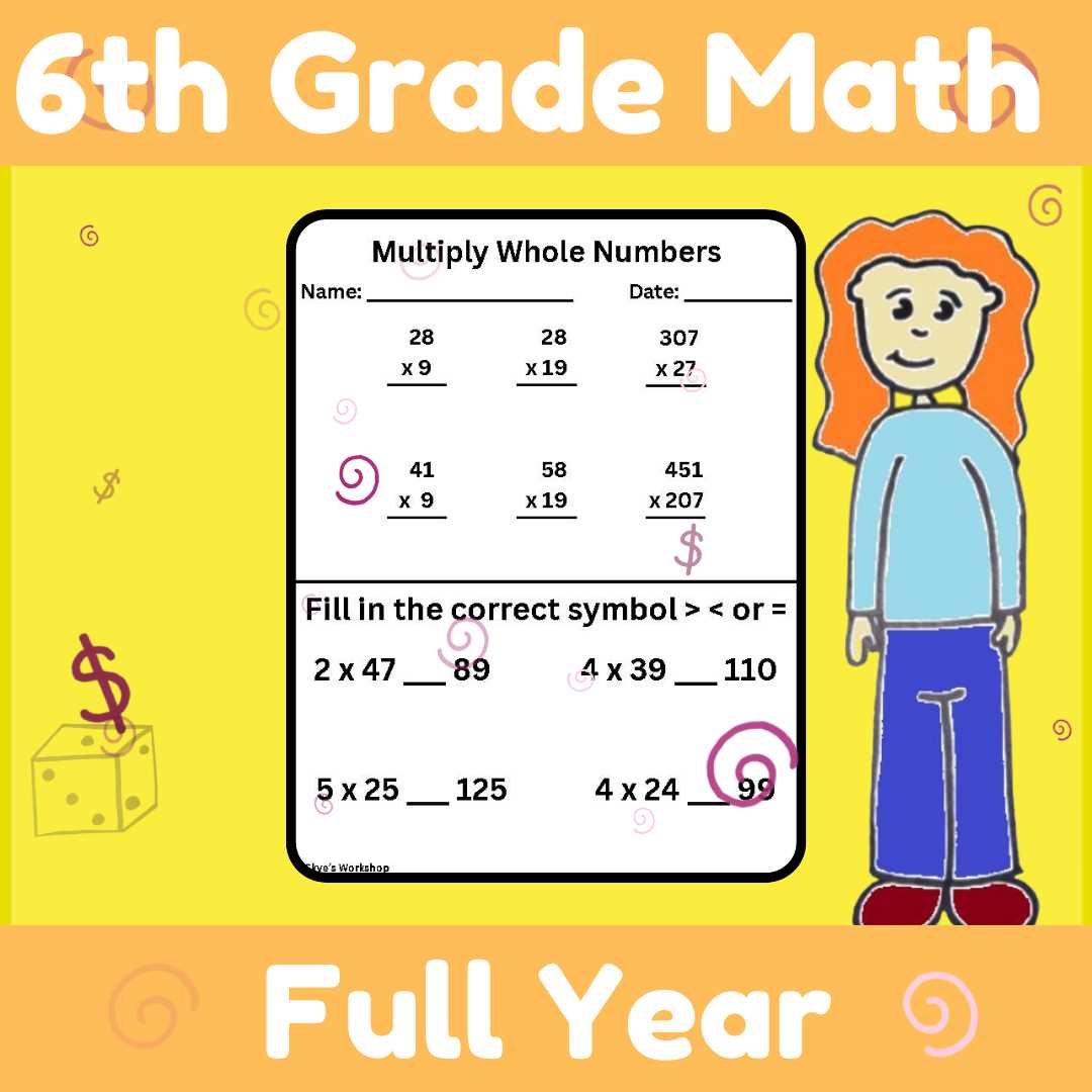 6th grade worksheets math