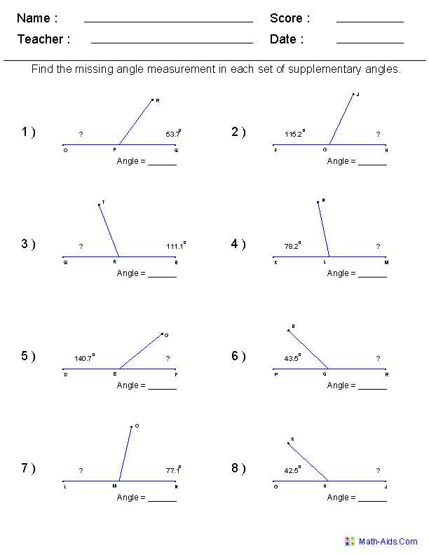 6th grade geometry worksheets