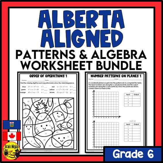 6th grade math algebra worksheets