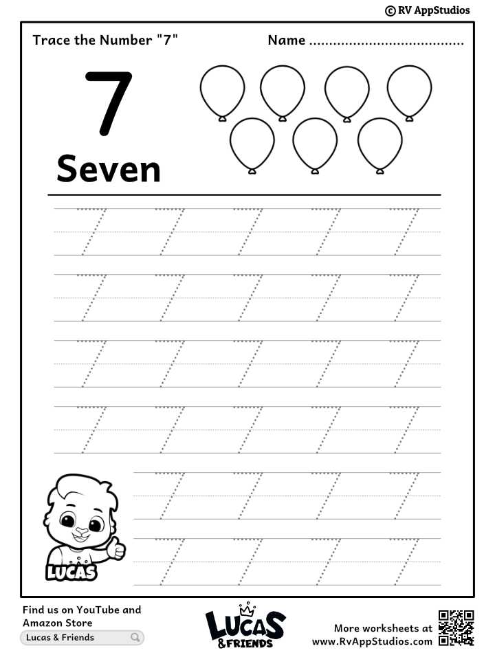 7 number worksheet