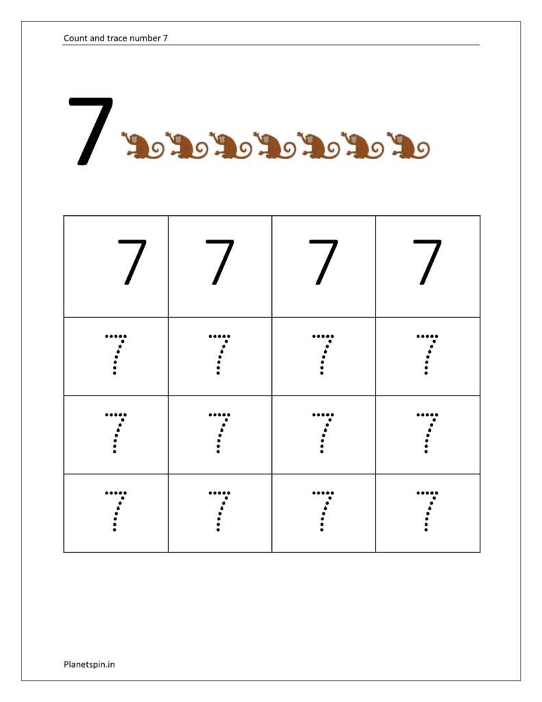 7 number worksheet
