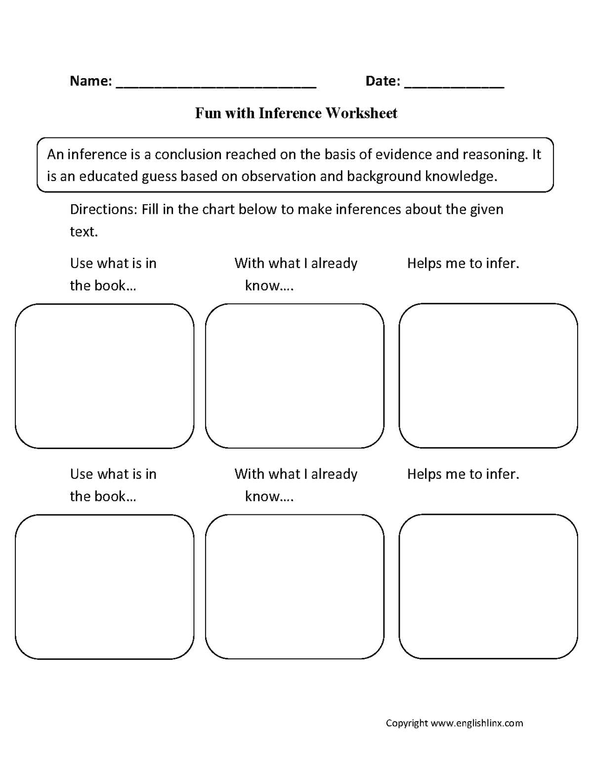 7th grade inferencing worksheets