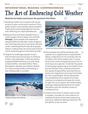 7th grade art worksheets