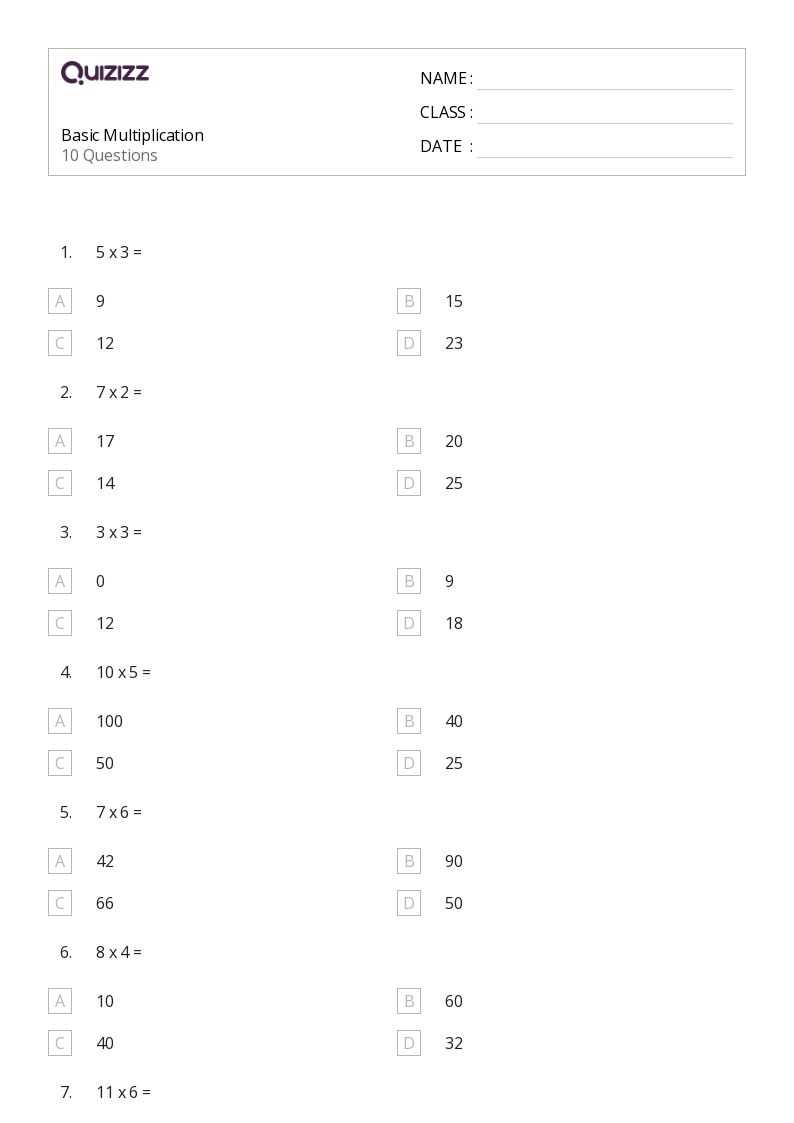 8 multiplication worksheet