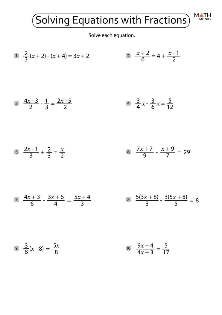 8th grade fractions worksheets