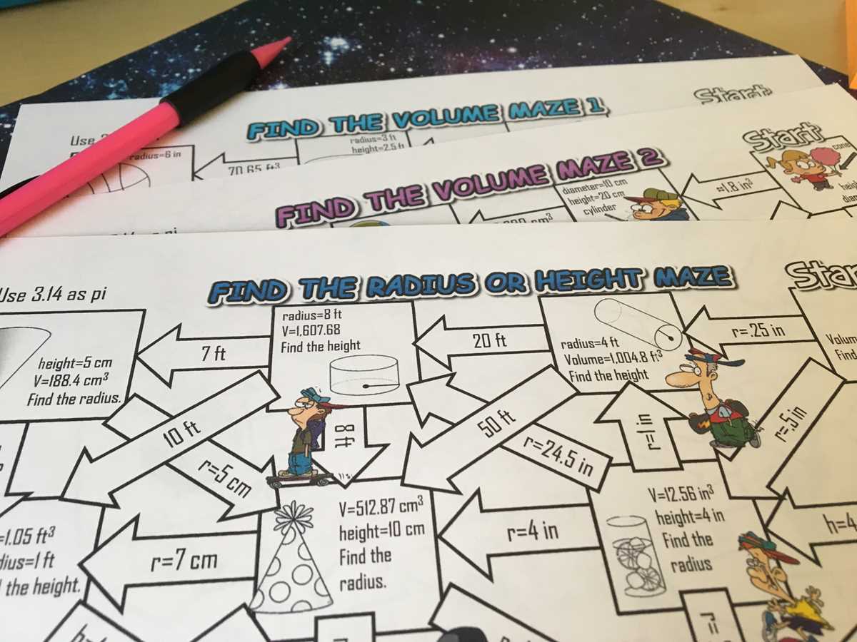 8th grade volume of cylinders cones and spheres worksheet