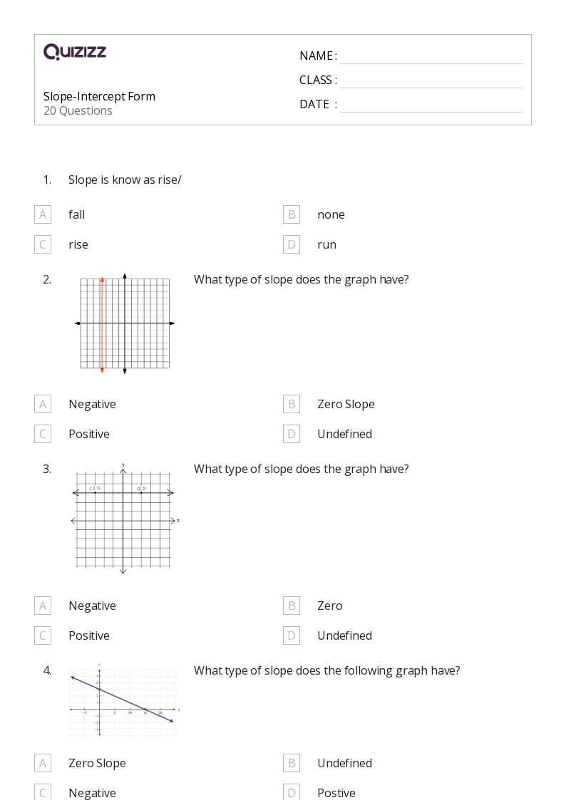 8th grade math slope worksheets 8th grade math slope worksheets